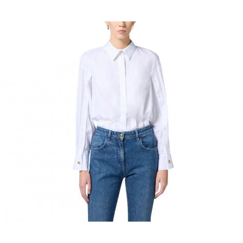 CAMASA ELISABETTA FRANCHI, Cotton Poplin, White CAMASA ELISABETTA FRANCHI, Cotton Poplin, White