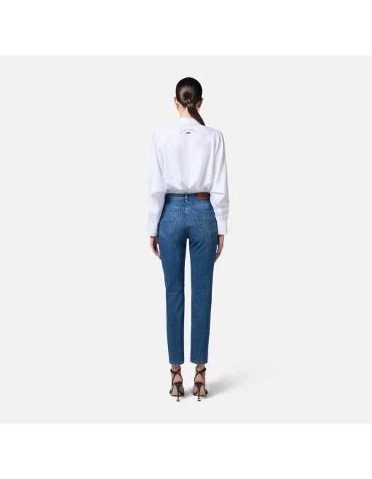 CAMASA ELISABETTA FRANCHI, Cotton Poplin, White - CA09852E2DC8 CAMASA ELISABETTA FRANCHI, Cotton Poplin, White - CA09852E2DC8