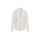 CAMASA ELISABETTA FRANCHI, Embroidered Logo, Black Details, Ivory - CA10451E2E84 CAMASA ELISABETTA FRANCHI, Embroidered Logo, Black Details, Ivory - CA10451E2E84
