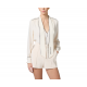 CAMASA ELISABETTA FRANCHI, Embroidered Logo, Black Details, Ivory - CA10451E2E84 CAMASA ELISABETTA FRANCHI, Embroidered Logo, Black Details, Ivory - CA10451E2E84