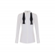 CAMASA ELISABETTA FRANCHI, Georgette, Bow Tie, Ivory - CA10952E2360 CAMASA ELISABETTA FRANCHI, Georgette, Bow Tie, Ivory - CA10952E2360