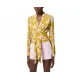 BLUZA ELISABETTA FRANCHI, Georgette, Sash Belt, Yellow - CA11051E2DJ4 BLUZA ELISABETTA FRANCHI, Georgette, Sash Belt, Yellow - CA11051E2DJ4