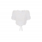 CAMASA ELISABETTA FRANCHI, Embroidered Ruffles, White