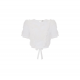 CAMASA ELISABETTA FRANCHI, Embroidered Ruffles, White - CA11552E2360 CAMASA ELISABETTA FRANCHI, Embroidered Ruffles, White - CA11552E2360