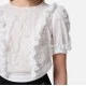 CAMASA ELISABETTA FRANCHI, Embroidered Ruffles, White - CA11552E2360 CAMASA ELISABETTA FRANCHI, Embroidered Ruffles, White - CA11552E2360