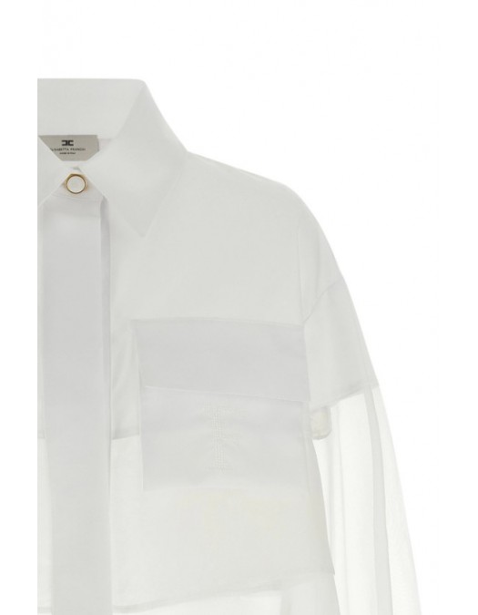 Camasa ELISABETTA FRANCHI, Organza shirt,  oversized fit - CA11861E2360