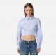 Camasa ELISABETTA FRANCHI, Cotton poplin shirt with waistband - CA12161E2019