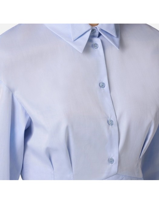 Camasa ELISABETTA FRANCHI, Cotton poplin shirt with waistband - CA12161E2019