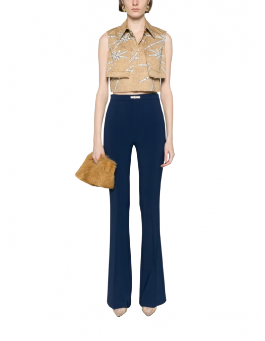 TOP ELISABETTA FRANCHI, Logo Print Details, Beige - CA12552E2BE1 TOP ELISABETTA FRANCHI, Logo Print Details, Beige - CA12552E2BE1