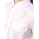 Camasa ELISABETTA FRANCHI, Cotton shirt with flaps and embroideries - CA12661E2100