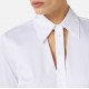 Camasa ELISABETTA FRANCHI, Cotton shirt with cut-out and embroideries, Alb - CA12861E2100