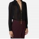 Camasa ELISABETTA FRANCHI, georgette fabric, Colier atasat, Negru - CA13357E2110 Camasa ELISABETTA FRANCHI, georgette fabric, Colier atasat, Negru - CA13357E2110