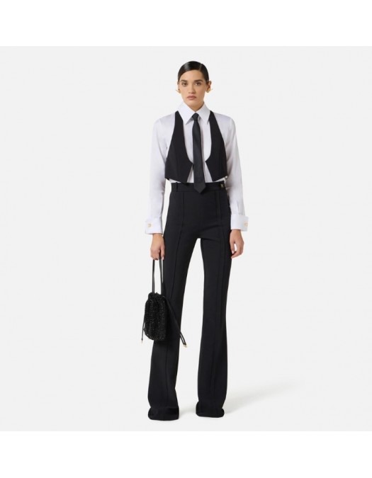 Camasa ELISABETTA FRANCHI, Cotton shirt with tie and waistcoat - CA14261E2221