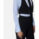 Camasa ELISABETTA FRANCHI, Cotton shirt with tie and waistcoat, Blue - CA14261E2FC4