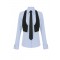Camasa ELISABETTA FRANCHI, Cotton shirt with tie and waistcoat, Blue