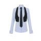 Camasa ELISABETTA FRANCHI, Cotton shirt with tie and waistcoat, Blue - CA14261E2FC4