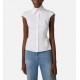 Camasa ELISABETTA FRANCHI, Cotton poplin shirt with elastic straps - CA14361E2100