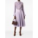 Camasa ELISABETTA FRANCHI, Long-sleeved lilac silk shirt with cuff detail - CA14861E2EV7