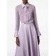 Camasa ELISABETTA FRANCHI, Long-sleeved lilac silk shirt with cuff detail - CA14861E2EV7