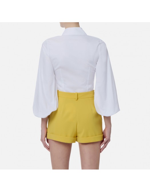 Camasa ELISABETTA FRANCHI, Shirt in stretch cotton, Alb - CA15062E2100