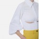 Camasa ELISABETTA FRANCHI, Shirt in stretch cotton, Alb - CA15062E2100