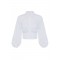 Camasa ELISABETTA FRANCHI, Shirt in stretch cotton, Alb