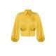 Camasa ELISABETTA FRANCHI, Shirt in stretch cotton, Galben - CA15062E2EV4