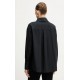 Camasa ELISABETTA FRANCHI, Cotton shirt with tie, Regular fit, Negru - CA15261E2100