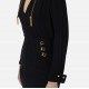 Camasa ELISABETTA FRANCHI, in georgette fabric with jewel details, Negru - CA15962E2110