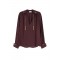 Camasa ELISABETTA FRANCHI, in georgette fabric with jewel details, Brown