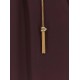 Camasa ELISABETTA FRANCHI, in georgette fabric with jewel details, Brown - CA15962E2644