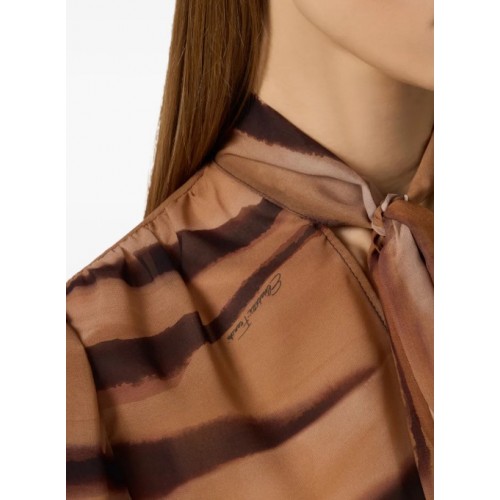 Camasa ELISABETTA FRANCHI, tie-neck shirt