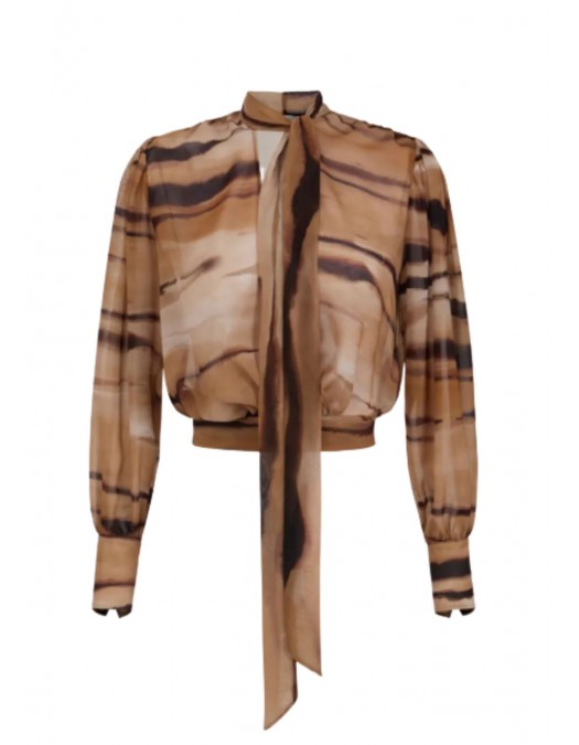 Camasa ELISABETTA FRANCHI, tie-neck shirt - CA16062E2470