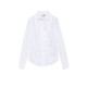 Camasa ELISABETTA FRANCHI, Cotton shirt with bow, Alb - CA16266E2100