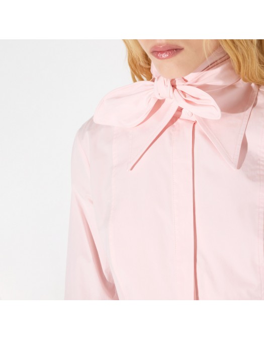 Camasa ELISABETTA FRANCHI, Cotton shirt with bow, Roz - CA16266E2FL2