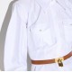 Camasa ELISABETTA FRANCHI, Cotton poplin shirt with flounce, Alb - CA16967E2100