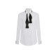 Camasa ELISABETTA FRANCHI, Cotton shirt with bow tie, Alb - CA17367E2100