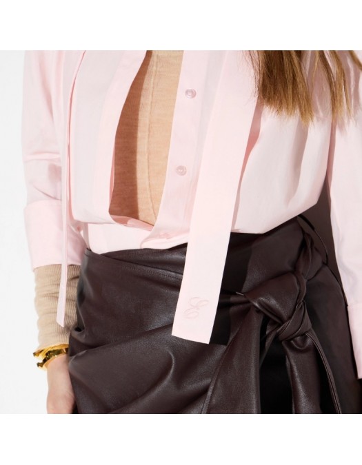 Camasa ELISABETTA FRANCHI, Cotton shirt with sashes - CA18366E2FL2