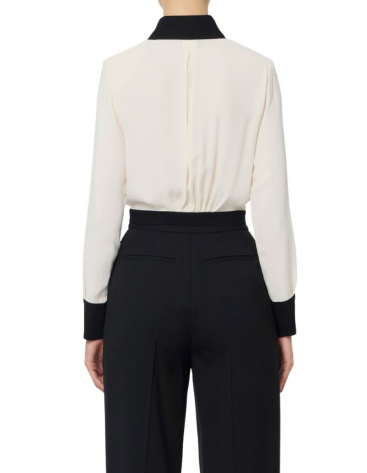 CAMASA ELISABETTA FRANCHI, Logo aurii, Negru/Alb - CAT0156E2EF3 CAMASA ELISABETTA FRANCHI, Logo aurii, Negru/Alb - CAT0156E2EF3