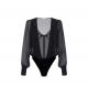 TOP ELISABETTA FRANCHI, Silk Georgette, Body Design, Black - CB00152E2110 TOP ELISABETTA FRANCHI, Silk Georgette, Body Design, Black - CB00152E2110