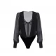 TOP ELISABETTA FRANCHI, Silk Georgette, Body Design, Black - CB00152E2110 TOP ELISABETTA FRANCHI, Silk Georgette, Body Design, Black - CB00152E2110
