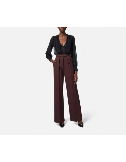 TOP ELISABETTA FRANCHI, Silk Georgette, Body Design, Black - CB00152E2110 TOP ELISABETTA FRANCHI, Silk Georgette, Body Design, Black - CB00152E2110