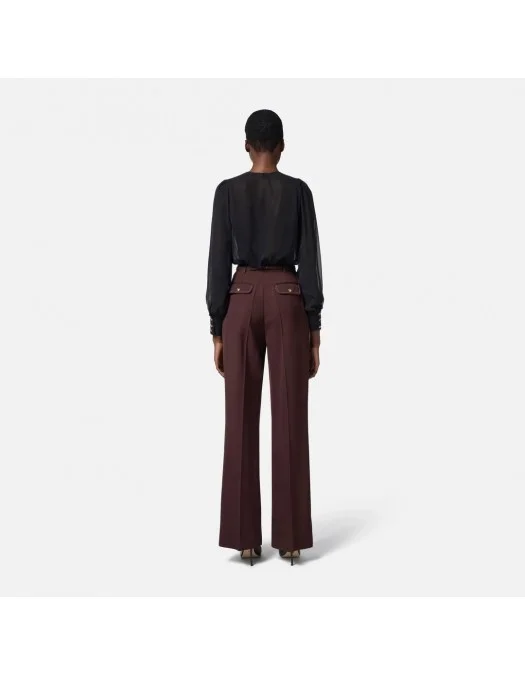 TOP ELISABETTA FRANCHI, Silk Georgette, Body Design, Black - CB00152E2110 TOP ELISABETTA FRANCHI, Silk Georgette, Body Design, Black - CB00152E2110