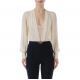 TOP ELISABETTA FRANCHI, Silk Georgette, Body Design, Beige - CB00152E2193 TOP ELISABETTA FRANCHI, Silk Georgette, Body Design, Beige - CB00152E2193