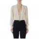 TOP ELISABETTA FRANCHI, Silk Georgette, Body Design, Beige - CB00152E2193 TOP ELISABETTA FRANCHI, Silk Georgette, Body Design, Beige - CB00152E2193