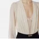 TOP ELISABETTA FRANCHI, Silk Georgette, Body Design, Beige - CB00152E2193 TOP ELISABETTA FRANCHI, Silk Georgette, Body Design, Beige - CB00152E2193