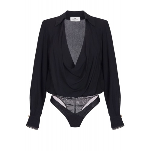 Body ELISABETTA FRANCHI,VISCOSE GEORGETTE BODYSUIT