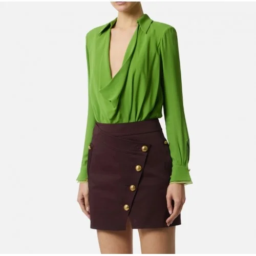 Body ELISABETTA FRANCHI, Bodysuit in viscose georgette fabric