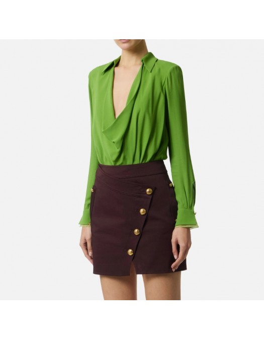 Body ELISABETTA FRANCHI, Bodysuit in viscose georgette fabric - CB00261E2EV3
