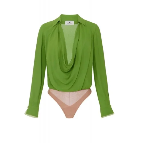 Body ELISABETTA FRANCHI, Bodysuit in viscose georgette fabric